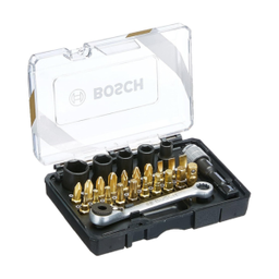 ชุดดอกไขควงและลูกบ็อกซ์พร้อมด้ามขัน BOSCH No.2607017459 Screwdriver Bit Blue Set : IXO SDB (27 pcs./Ea)