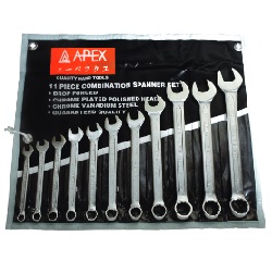 ชุดประแจแหวนข้างปากตาย APEX NO.AP-0404002 Combination Wrench Set , 8-22mm. (11pcs/set)