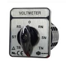 โวลต์มิเตอร์สวิตซ์ QUBIX NO.SA16-7-61313-A13 Voltmeter Switches-Heavy Duty 16A 380-440V:5.5Kw , 64x80mm.