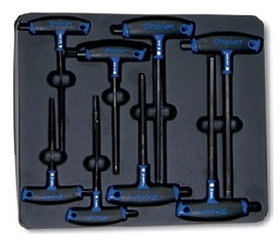 SNAP-ON NO.AWBSGM800A Set Wrench Metric Ball Hex Combination Tand L-Shape Soft Grip Blue Handle , 8pcs/set