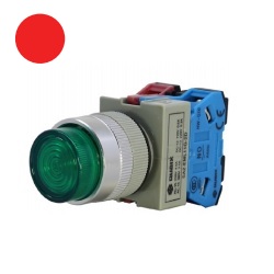 สวิตซ์กดมีไฟกดเด้งกลับ QUBIX No.SA2-EML11R-2A Illuminated Control Switches : 220VAC , 22/25mm. , ( Red )