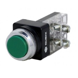 สวิตซ์กดหัวเรียบ QUBIX No.CBF-251R/G/BK Control Switches , 25mm.