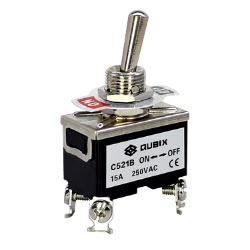 ท๊อกเกิ้ลสวิตซ์ QUBIX No.C5R21B Toggle Switch : 2P , 15A , 250 , 4ขั้ว / ON-OFF