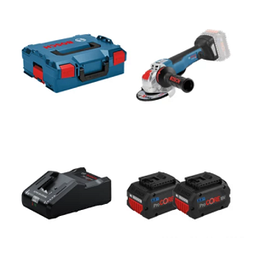 เครื่องเจียร์ไร้สาย BOSCH No.GWX 18V-10-KIT Cordless Grinder :X-LOCK , 5&quot; (Charger ,2x Battery )