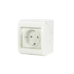 เต้ารับลอยกันน้ำ QUBIX No.UKW-TS Schuko Socket : 16A , 250VAC , 2P+E