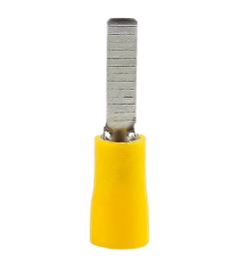 หางปลาก้านบาร์หุ้มฉนวนไวนิล K-KABLE No.PIN2F-14 Vinyl Lnsulated Pin Terminals : 12-10AWG , 4.6-6.64mm. / (Yellow)