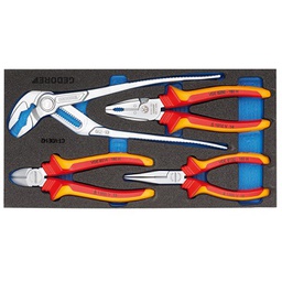 GEDORE No.1500 CT1-VDE 142 Pliers Set in 1/3 Check-Tool-Module For Dimensions : 157.5 x 310 x 35 mm.