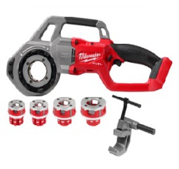 เครื่องต๊าปเกลียวไร้สาย พร้อมลูกตาย MILWAUKEE No.M18 FPT114-0C Thread Tapping Machine 18V For Conduit 1/2&quot;- 1.1/4&quot; with Dead Ball , 4.8 kg.