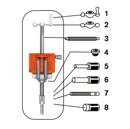 POWER TEAM No.RHA20 Center-Hole Accessories Set for RH203 and RT172 Cylinders