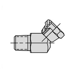 POWER TEAM No.9677 45 Degree Swivel Connector with 3/8&quot; NPTF Male, 3/8&quot; NPSM Female