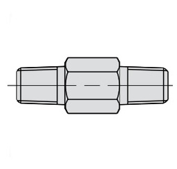 POWER TEAM No.9683 Male Connector, 2-1/4&quot; Long, 3/8&quot; NPTF Male