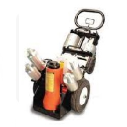 POWER TEAM No.RJ100T24A-C* Jack, 100 Ton RR 24&quot; Ret Air w/Crib Block