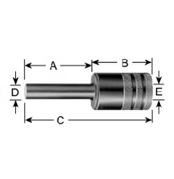 POWER TEAM No.34510 Pushing Adapter for CC10 or CC25 Hydraulic C-Clamps, 25 Ton Capacity, 5.875&quot; Length, 0.75&quot; Nose