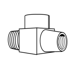 POWER TEAM No.26071 Service Tee Fitting with 3/4&quot; NPTF Female (2) x 3/4&quot; NPTF Male