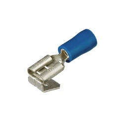 KNIPEX No.97 99 091 Hooked Nylon Crimp Blade Terminal , 16-14AWG , 6.3 x 0.8mm. (Blue)