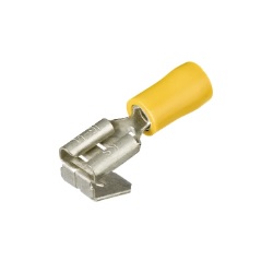 KNIPEX No.97 99 092 Hooked Nylon Crimp Blade Terminal , 12-10AWG , 6.3 x 0.8mm. (Yellow)