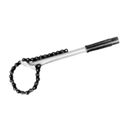 POWER TEAM No.7400 Ratcheting Chain Wrench, 1/2&quot; to 4 3/4&quot; OD Handle Capacity, 333' lb Capacity