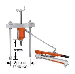 POWER TEAM No.PPH17R Hydraulic Push-Puller Set - Puller Cylinder &amp; Accessories , 17.5 Ton