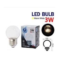 หลอดปิงปอง IWACHI LED IWC-Bulb E27 : Warm-white , 3W (6.5x4cm.)