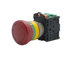 สวิตซ์กดล็อกหัวเห็ดTEND No.TN2BKR-1B Push Button Switch , 22/25mm.