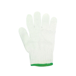 ถุงมือผ้าสีขาวขอบเขียว Green Rim Cotton Gloves