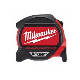 ตลับเมตร MILWAUKEE No.48-22-0626 Premium Magnetic Tape Measure , 8m/26ft