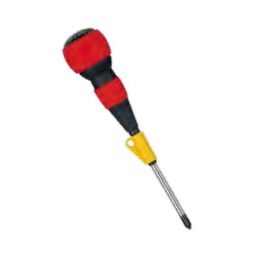 ไขควงหัวบอล VESSEL No.220F (2069054) Free-Turning Ball Grip Screwdriver (Screwdriver only) , -6 x 100 mm.