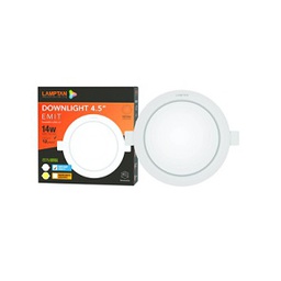 โคมไฟดาวน์ไลท์กลม LAMPTAN No.EMIT Led Downlight :Daylight , 18w  6&quot;