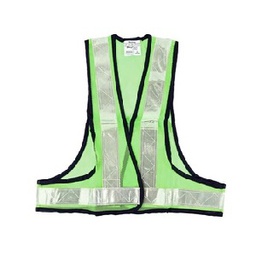 เสื้อกั๊กสะท้อนแสงทรงวีสีเขียว PROTAPE No.P161-1001 Safety Vest Green V shape