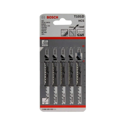 ใบเลื่อยจิ๊กซอว์ตัดไม้ BOSCH NO.T101D (2608630032) Jigsaw blade : Wood , 4 - 5.2mm. (5pcs/ea)