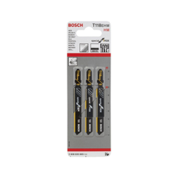 ใบเลื่อยจิ๊กซอว์ สแตนเลส BOSCH No.T118EHM (2608630665) Jigsaw blade : Stainless , 1.4mm. (3 Pcs./Ea)