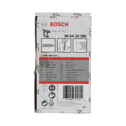 ตะปูยิงไม้ BOSCH No.2608200529 Stapling Nail SK64-20 for GSK-18 V-Li , 16G-38mm. (2000pcs/Box)