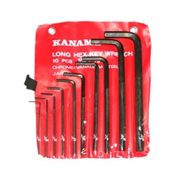 ชุดกุญแจหกเหลี่ยม ชนิดชุดแผง KANAME Hex key wrench (CV) set , 1.5-6 mm. (8pcs/ea)