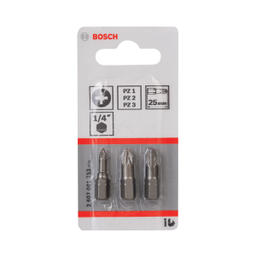 ดอกไขควง BOSCH No.2607001753 Insert Bit PZ1-3 , 25 mm. (3pcs/Ea)