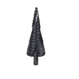 ดอกสว่านทรงเจดีย์ร่องเกลียว BOSCH No.2608588071 Step Drill Bits : HSS Aluminium Titanium 16 Step , 6 - 40mm. (Black)