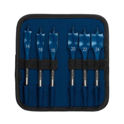 ชุดดอกใบพายเจาะไม้ BOSCH No.2608900332 Self Cut Spade Bit Set , 14 - 24 mm. (6 Pcs)