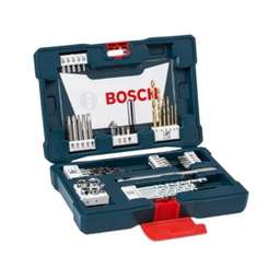 ชุดดอกสว่านและดอกไขควง BOSCH No.2607017411 Multi Purpose Drill Bit &amp; Screwdriver Bit Set : V-Line Titanium (48 Pcs)