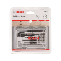 ชุดดอกสว่านและดอกไขควง BOSCH No.2607002786 Drill and Screwdriver Bit Set : X-Line (20 Pcs)