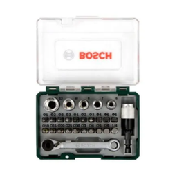 ชุดดอกไขควงและประแจ BOSCH No.2607017160 Screwdriver Bit and Ratchet Set : IXO SDB (27 Pcs)