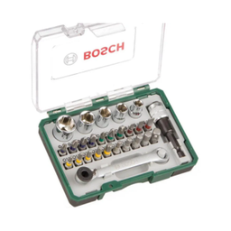 ชุดดอกไขควงและประแจ BOSCH No.2607017160 Screwdriver Bit and Ratchet Set : IXO SDB (27 Pcs)