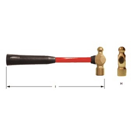 [125003019001] CARLTSO NO.EX101-200B Hammer Ball Peen (Non-Sparking Tools) BE-CU 200g