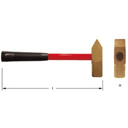 [125006019001] CARLTSO NO.EX102-500A Hammer (Non-Sparking Tools) Cross Peen AL-BR 500g