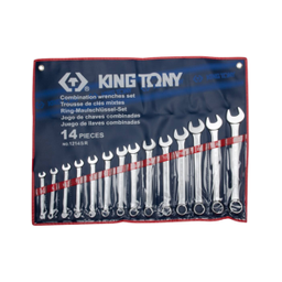 [102050076029] ชุดประแจแหวนข้างปากตาย KING TONY NO.1214SR Combination wrench set , 5/16&quot;-1.1/4&quot; (14pcs/set)