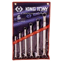 [102050076028] ชุดประแจแหวนคอ 45 องศา KING TONY NO.1606MR Box Wrenches 45 Set , Size (6pcs/set)