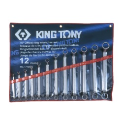 [102050076002] ชุดประแจแหวน คอ 75องศา  KING TONY NO.1712MR Set Box Wrenches , 6x7-30x32 (12pcs/set)