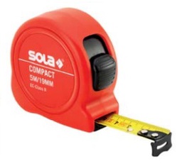 [412005000066] ตลับเมตร  SOLA NO.50500231 Compact CO 3 ME - SB short tape, 16 mm EC-class 2, mm/inch, on SOLA-card, 6 pcs