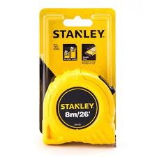 [412005113022] STANLEY NO.30-456N ขนาด 8 M. ตลับเมตร สีเหลือง Global Tape