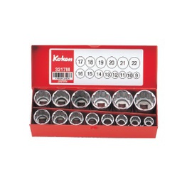 [101074071006] ชุดบ็อกซ์ KOKEN NO.3217M 3/8&quot;Dr. Set Socket Metric in Metal Box (14pcs/set)