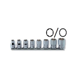 [101074071008] ลูกบ๊อกซ์สั้น KOKEN NO.RS3405A/9 Shallow Socket Set on Rail 1/4&quot;-3/4&quot; 12P 9pcs.