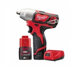 [209001862005] บล็อคกระแทกไร้สาย MILWAUKEE NO.C12BIW12-202C M12 impact wrench 1/2&quot;SD, 12V, 2pcs 2.0Ah